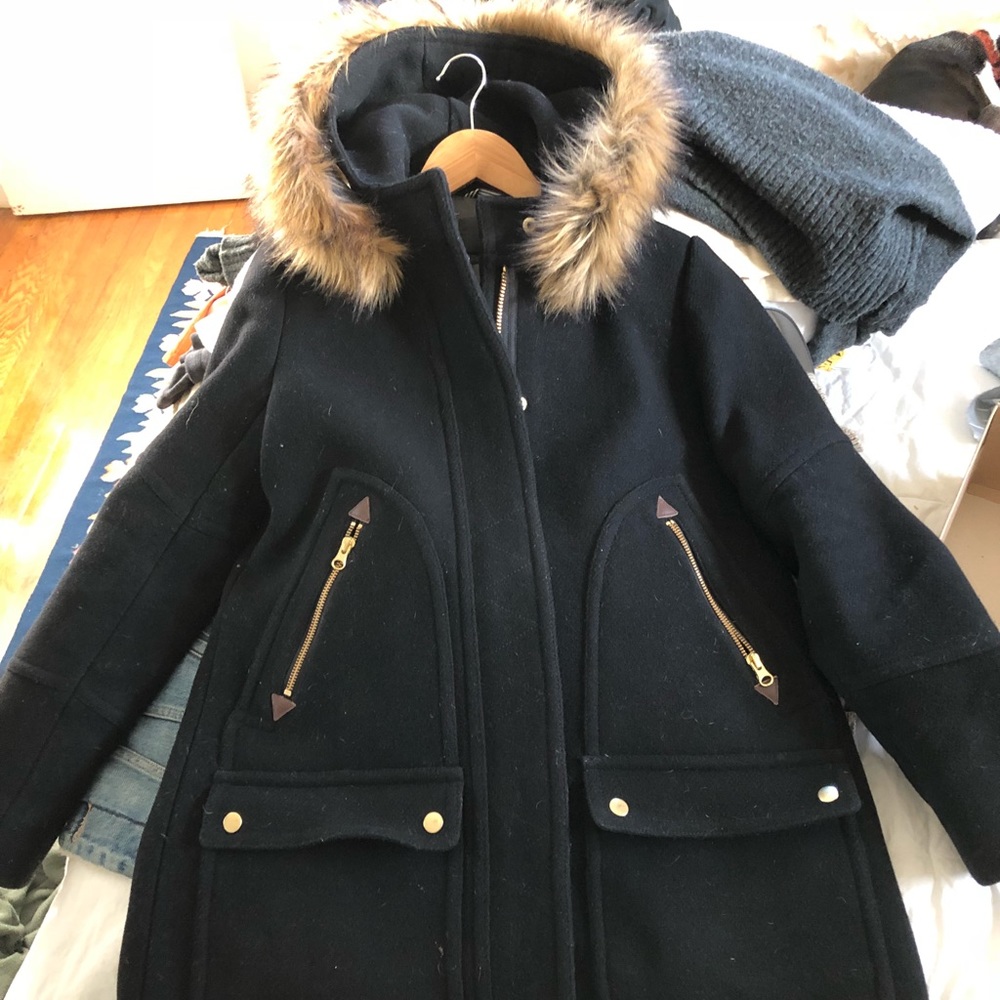 J.Crew Women’s Chateau Parka in Stadium Cloth Wool